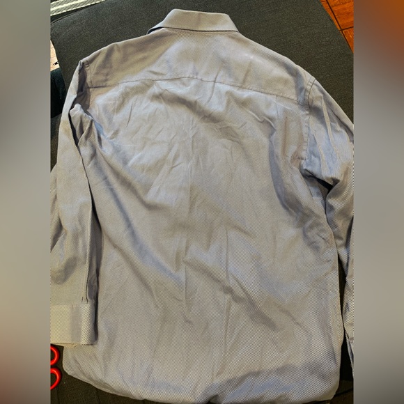 GREG Norman Large Button down Blue & White Strip long Sleeve Dress Shirt - Picture 2 of 7